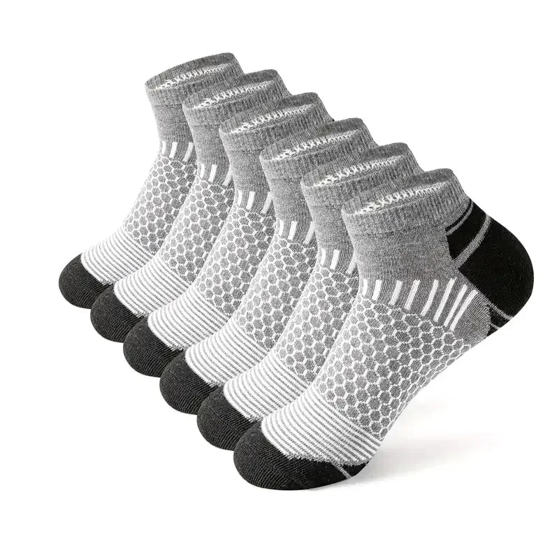 6 pares de meias esportivas masculina cano curto