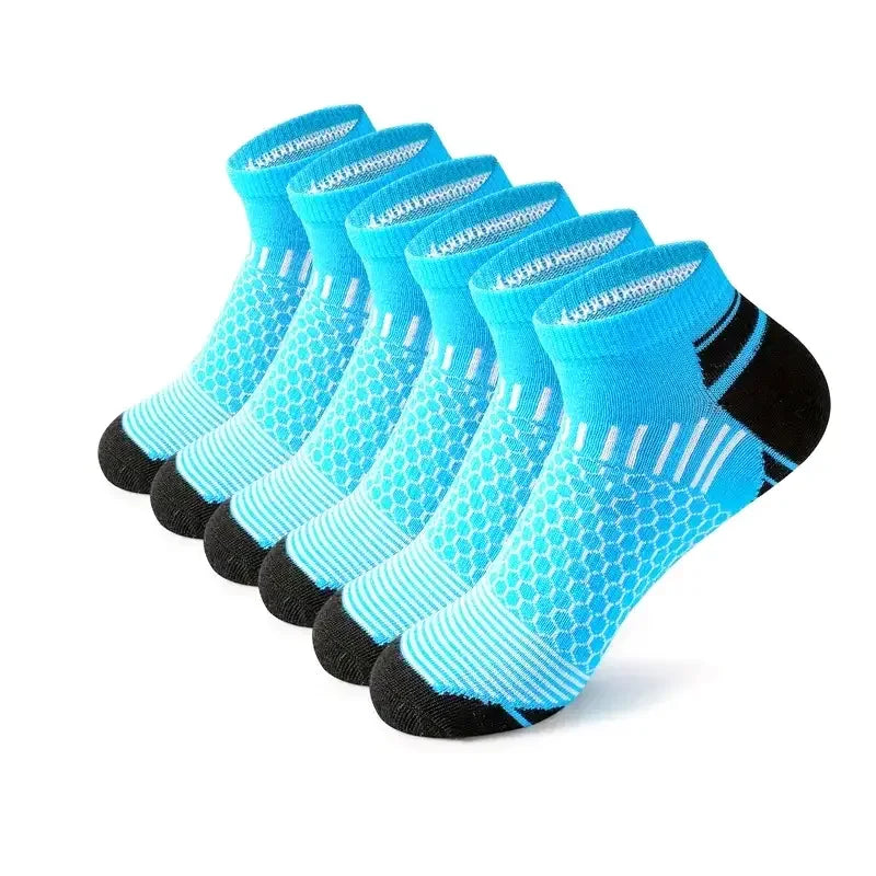 6 pares de meias esportivas masculina cano curto