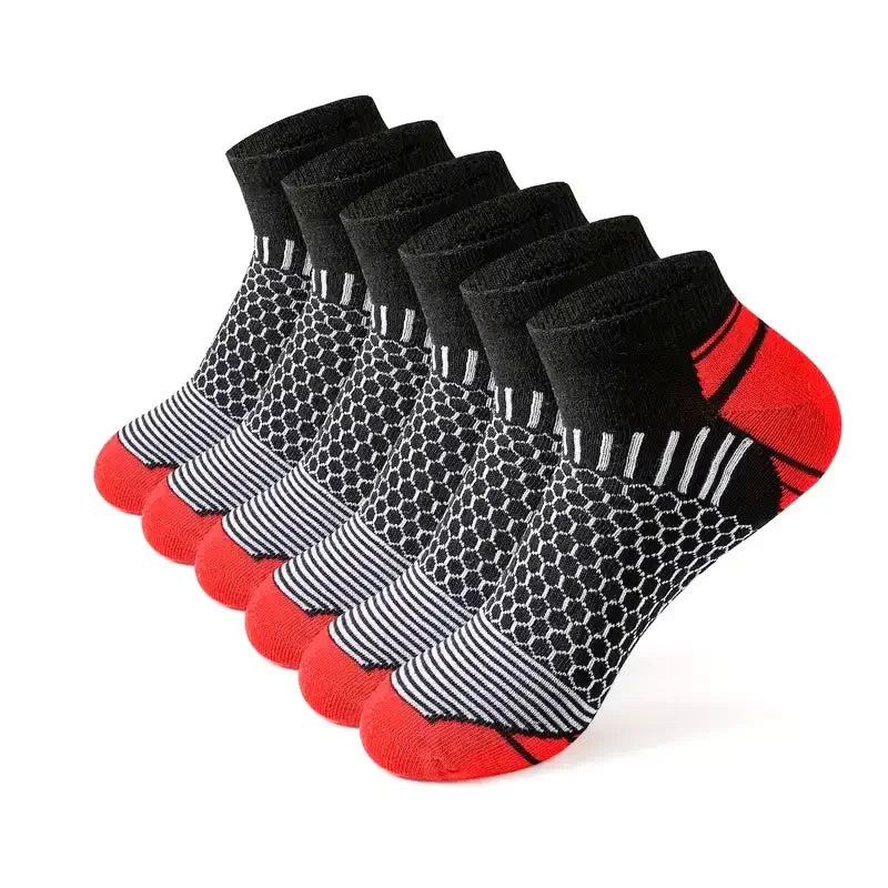 6 pares de meias esportivas masculina cano curto
