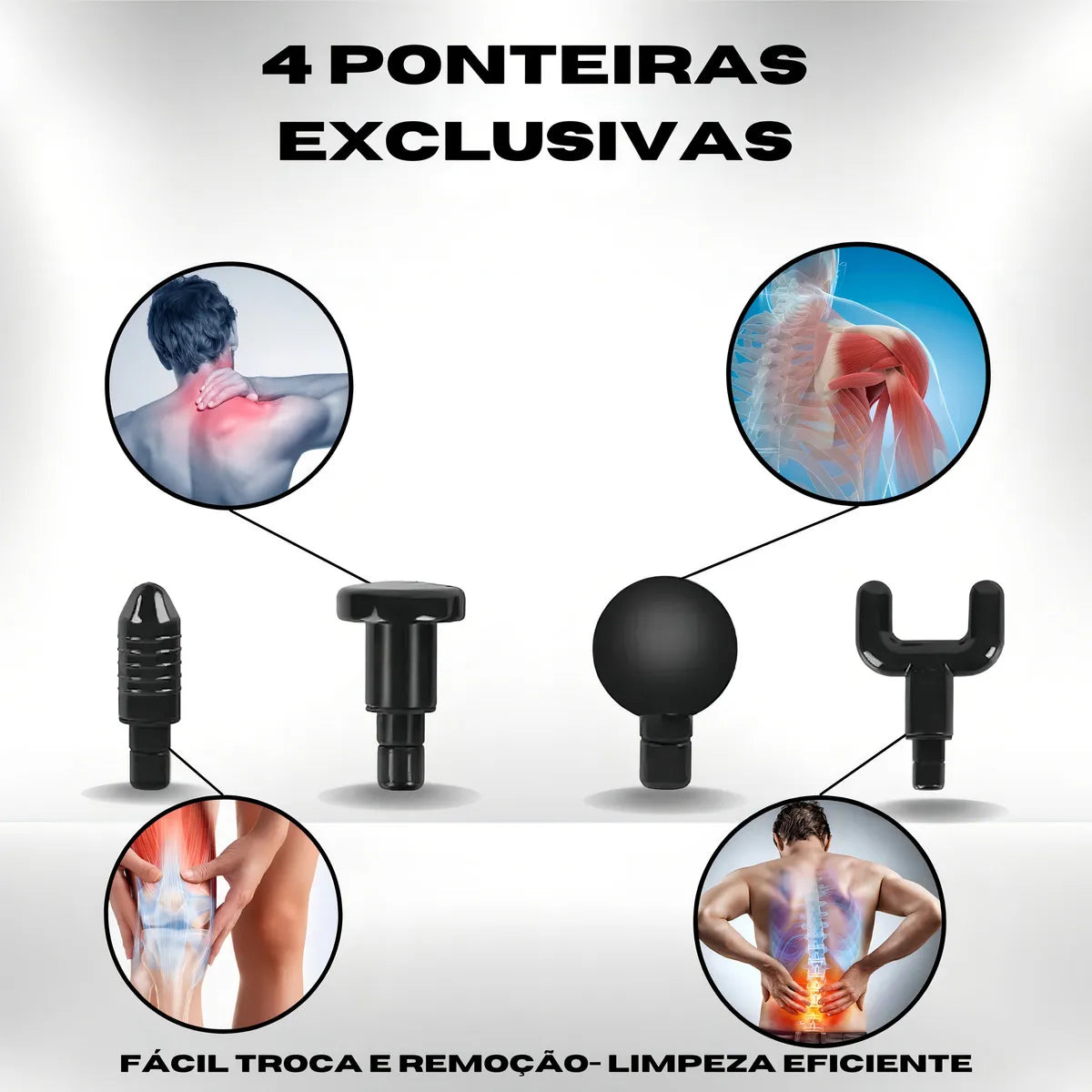 Massageador elétrico portátil - Alívio muscular imediato