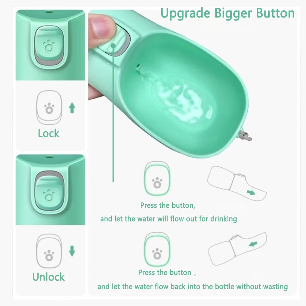 Garrafa de água portátil para animais de estimção