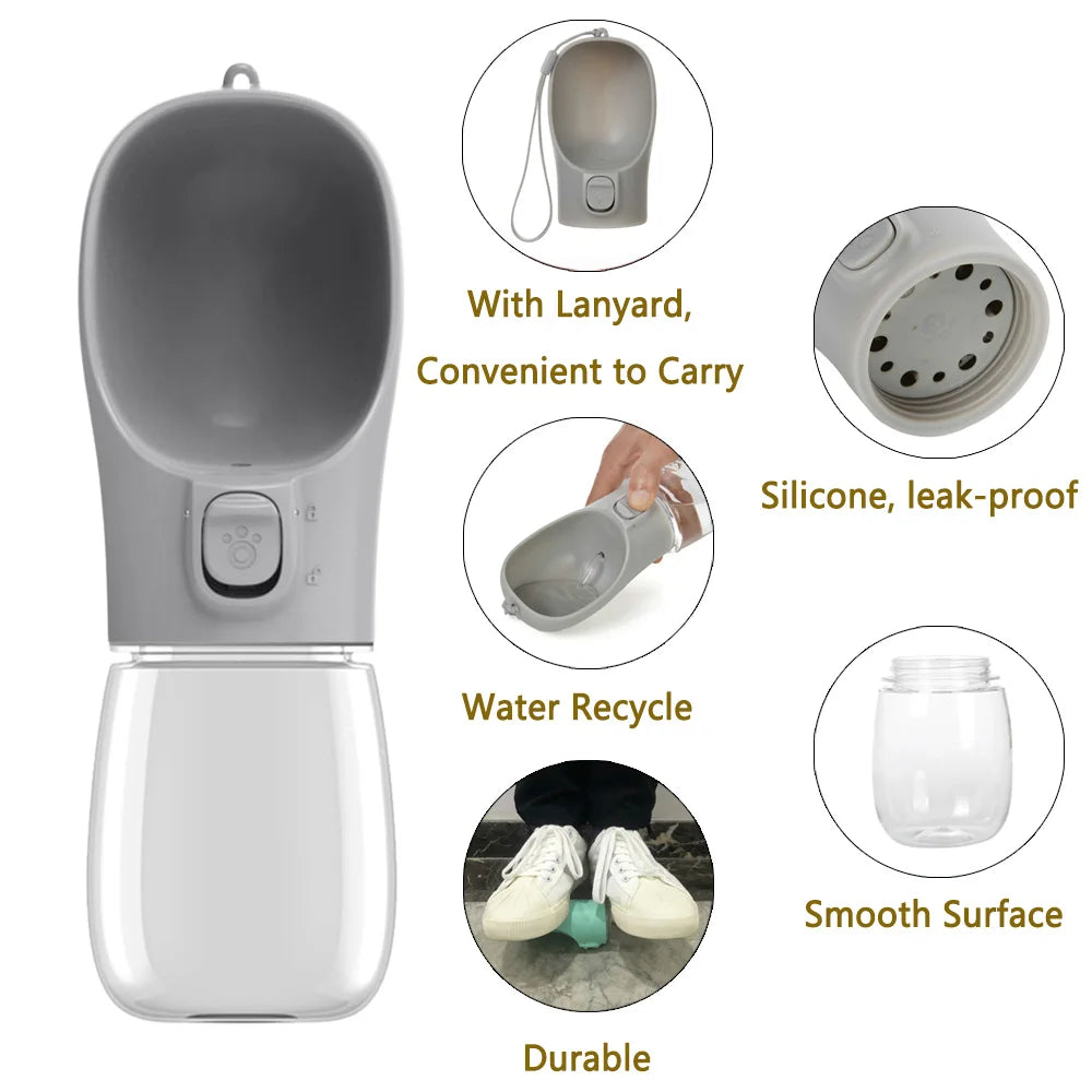 Garrafa de água portátil para animais de estimção